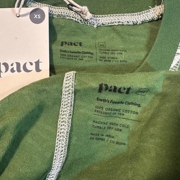 REPOSH Pact Green and Red Pajama Set **PLEASE READ!!** - Picture 9 of 9